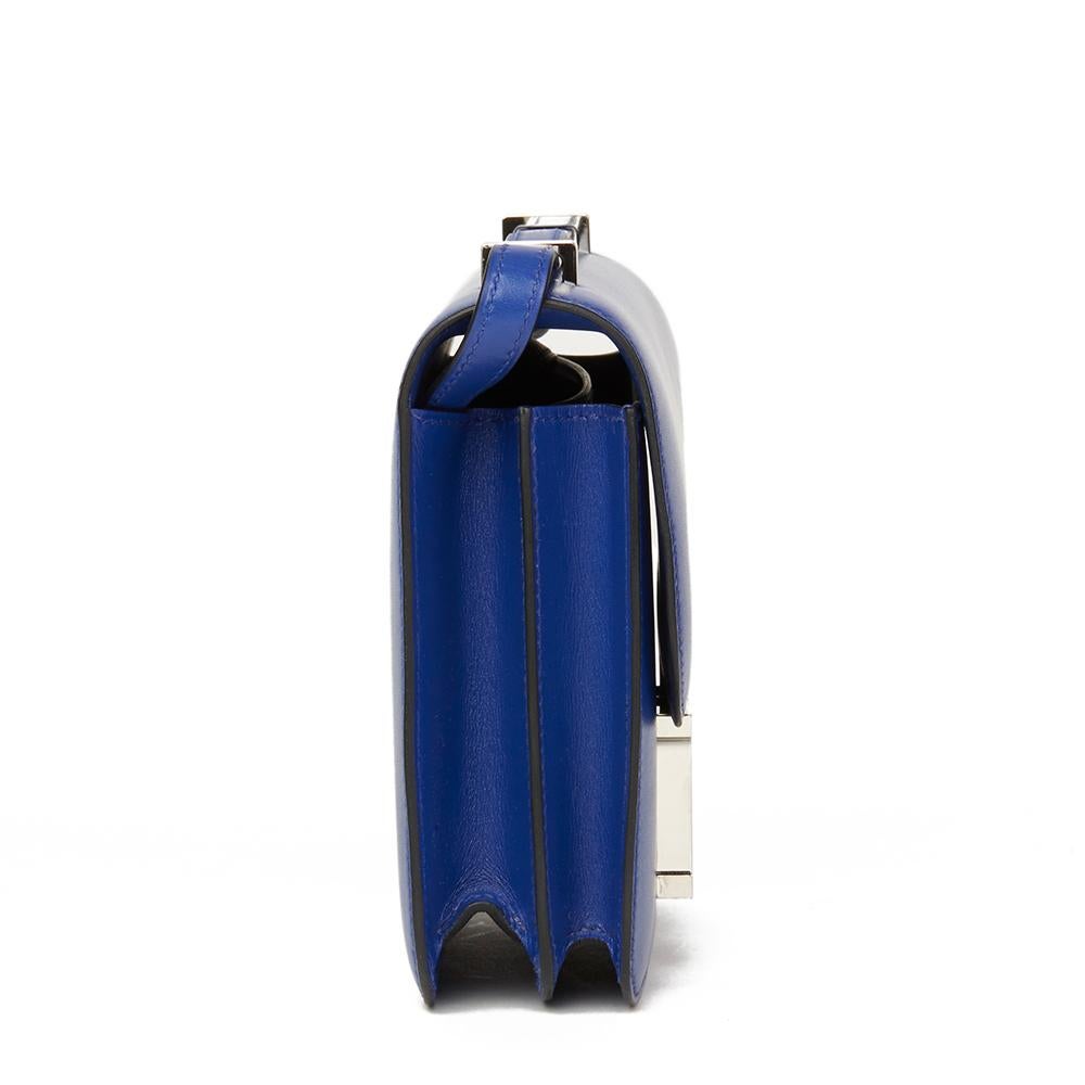 HERMÈS
Blue Electric Tadelakt Leather Constance 18

Reference: HB2387
Serial Number: A
Age (Circa): 2017
Accompanied By: Hermès Dust Bag, Box, Protective Felt
Authenticity Details: Date Stamp (Made in France)
Gender: Ladies
Type: Shoulder,
