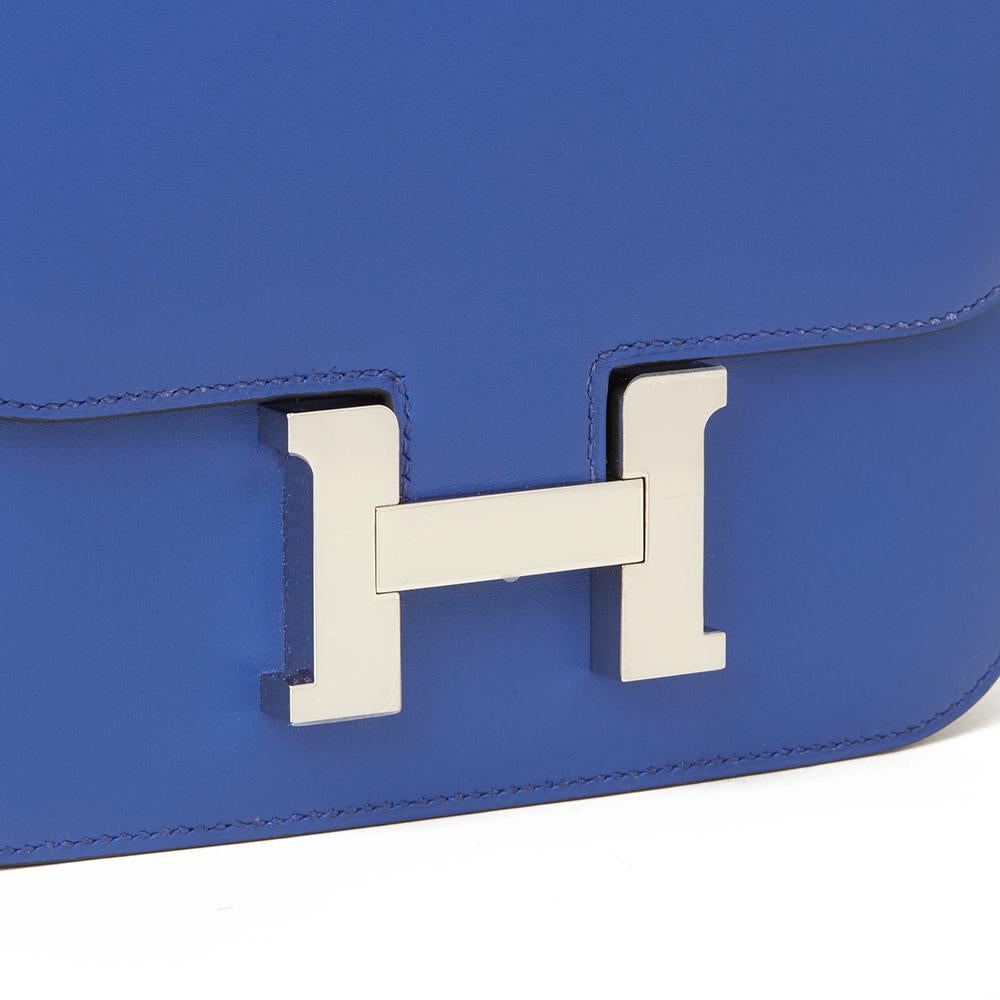 2017 Hermès Blau Elektrisch Tadelakt Leder Constance 18 2