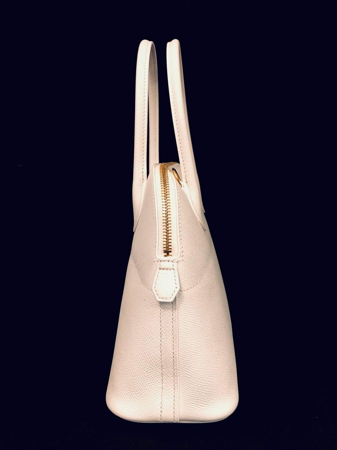 Women's Hermes Bolide Rigide 27 White Epsom GHW Bag, 2017 