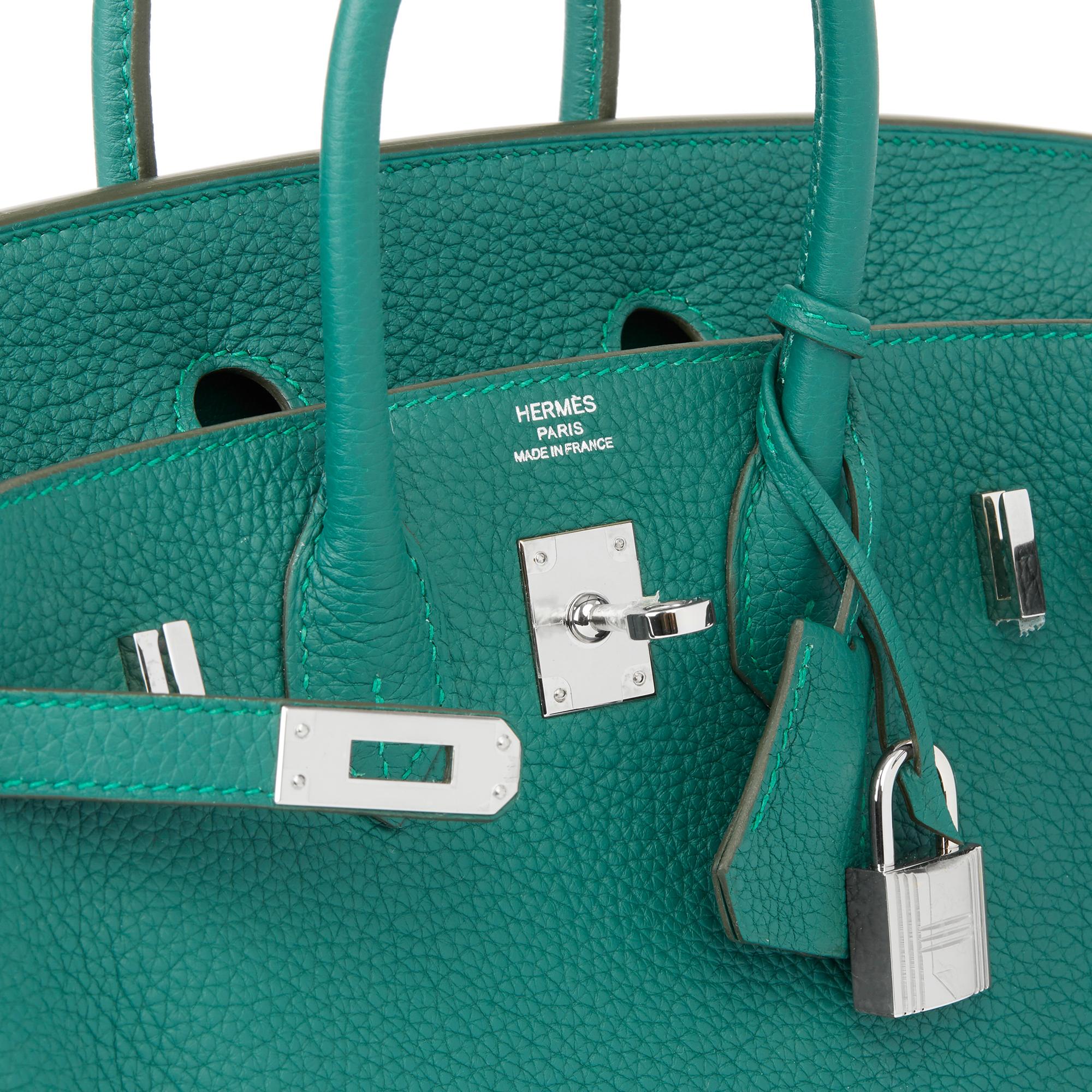 2017 Hermès Malachite Togo Leather Birkin 25cm 2