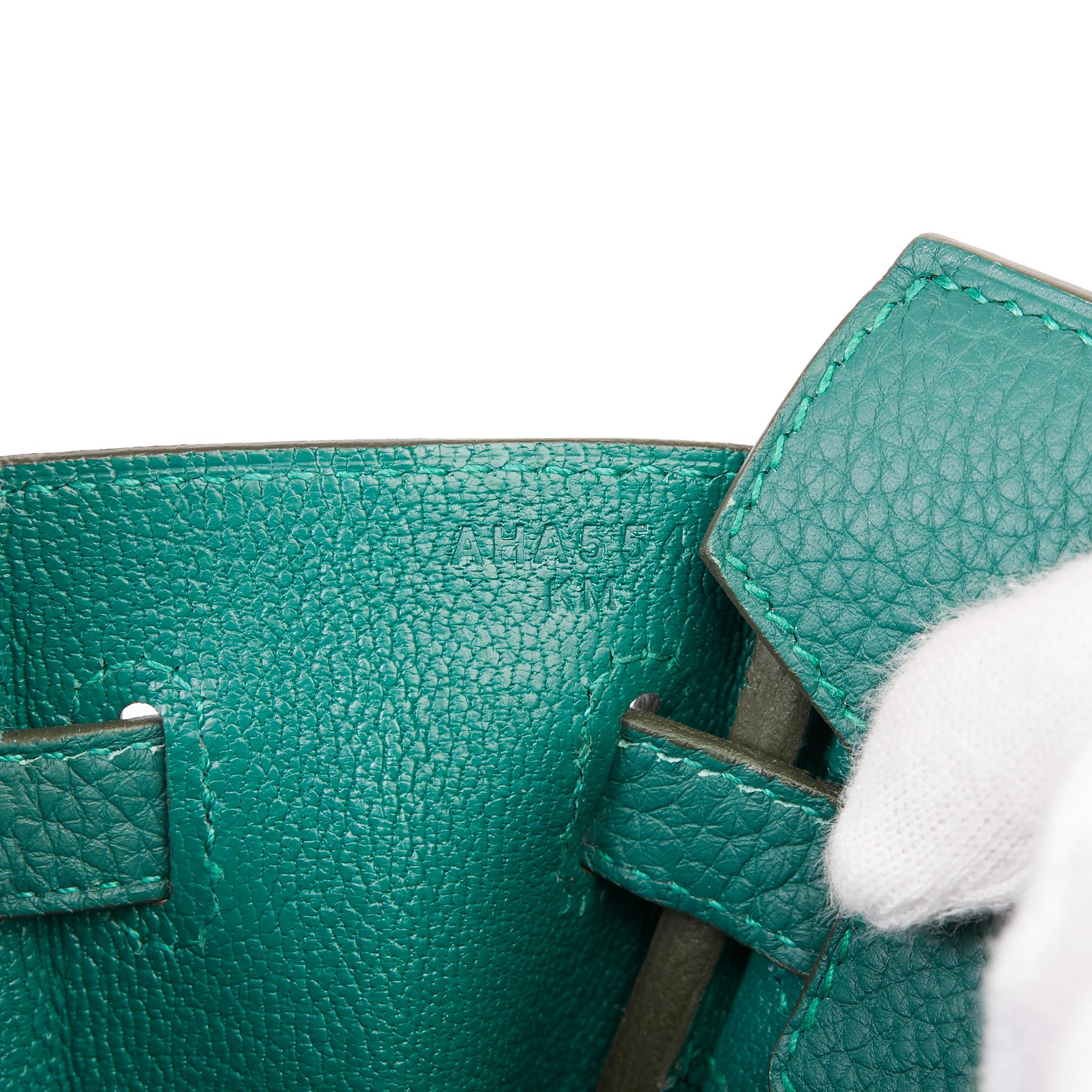 2017 Hermès Malachite Togo Leather Birkin 25cm 3