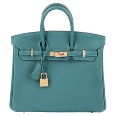2017 Hermès Malachite Togo Retourne Birkin 25 GHW