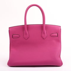 2017 Hermès Rose Pourpre Togo Retourne Birkin 30 PHW