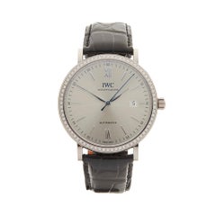 2017 IWC Portofino Original Diamond Bezel White Gold IW356514 Wristwatch