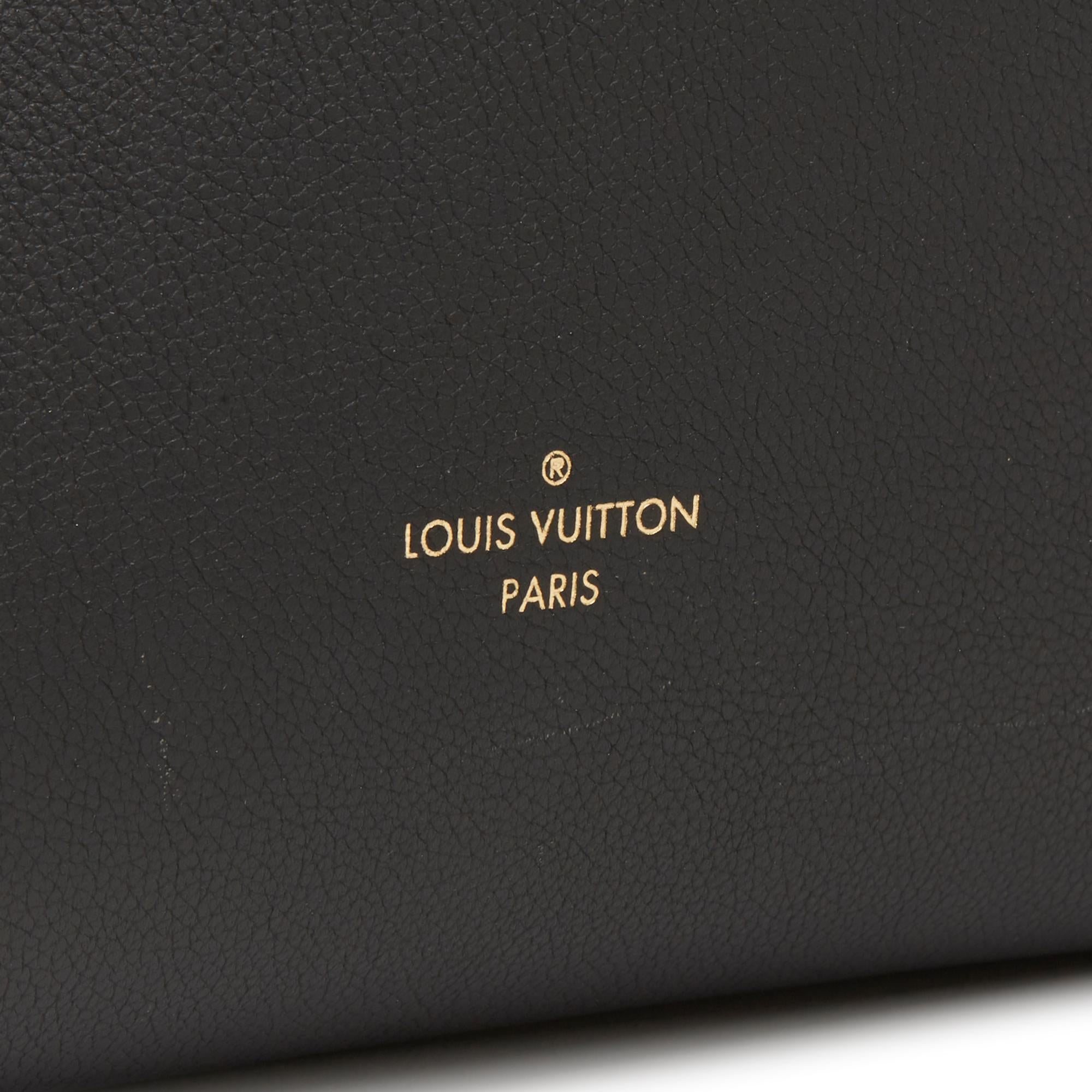 2017 Louis Vuitton Brown Monogram Coated Canvas & Black Calfskin Leather Kimono  2