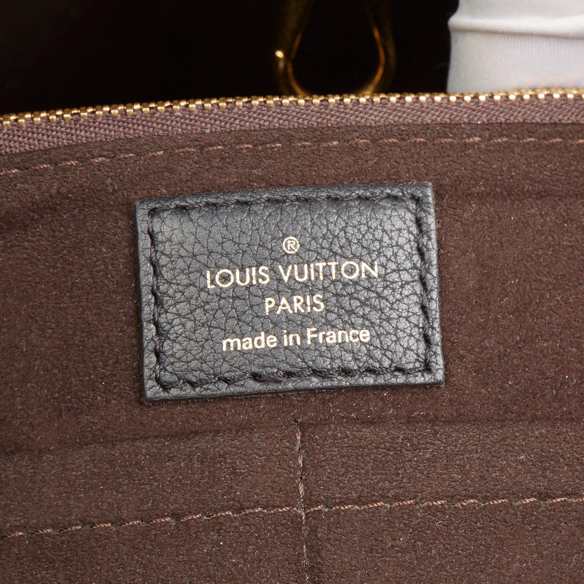 2017 Louis Vuitton Brown Monogram Coated Canvas & Black Calfskin Leather Kimono  3