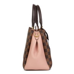 2017 Louis Vuitton Damier Ebene Coated Canvas & Magnolia Calfskin Brittany