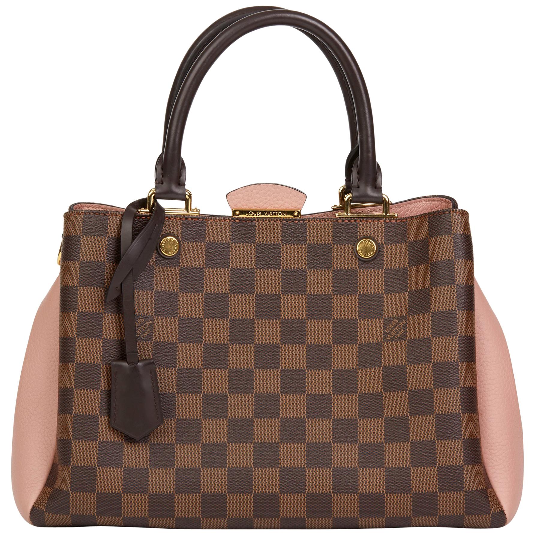 2017 Louis Vuitton Damier Ebene Coated Canvas 
Magnolia Calfskin Brittany