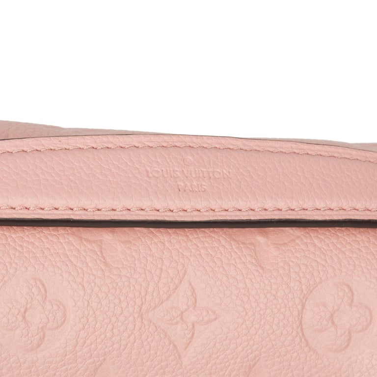 2017 Louis Vuitton Rose Poudre Monogram Empreinte Leather Pochette