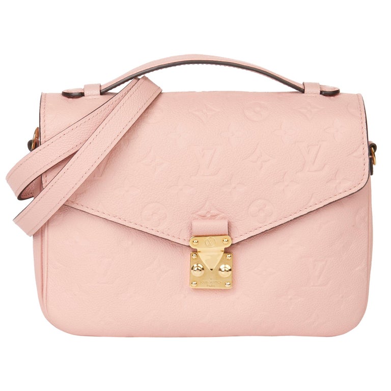 MINT! Louis Vuitton Pochette Metis Rose Poudre Pink Empreinte Leather