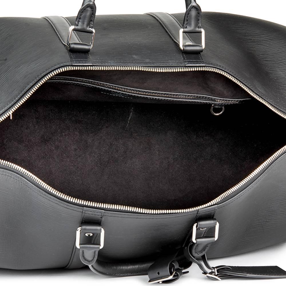 2017 Louis Vuitton Supreme Black Epi Leather Keepall Bandouliere 2