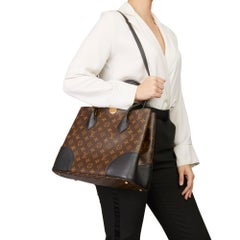 2017 Louis Vuittton Monogram Coated Canvas & Black Calfskin Leather Flandrin