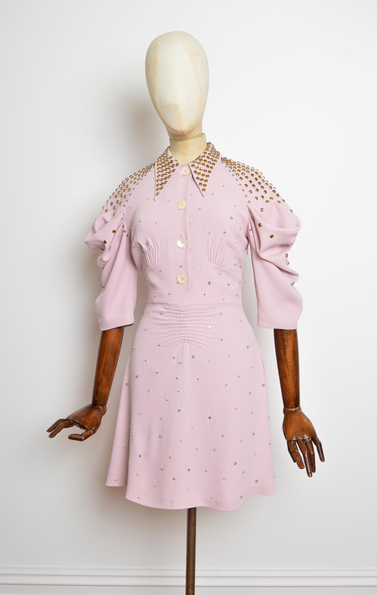 miu miu dress pink Mid-length button closure Miu Miu Satin Maxi Dress