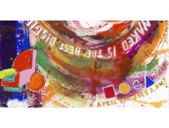 2017 Peter Shire Postmodern Memphis Exhibition Litho Poster Pacific Design Ctr