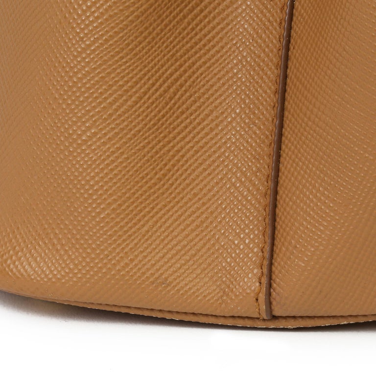 2017 Prada Caramel Saffiano Leather Double Tote at 1stDibs  prada caramel  bag, saffiano leather meaning, prada authenticity card