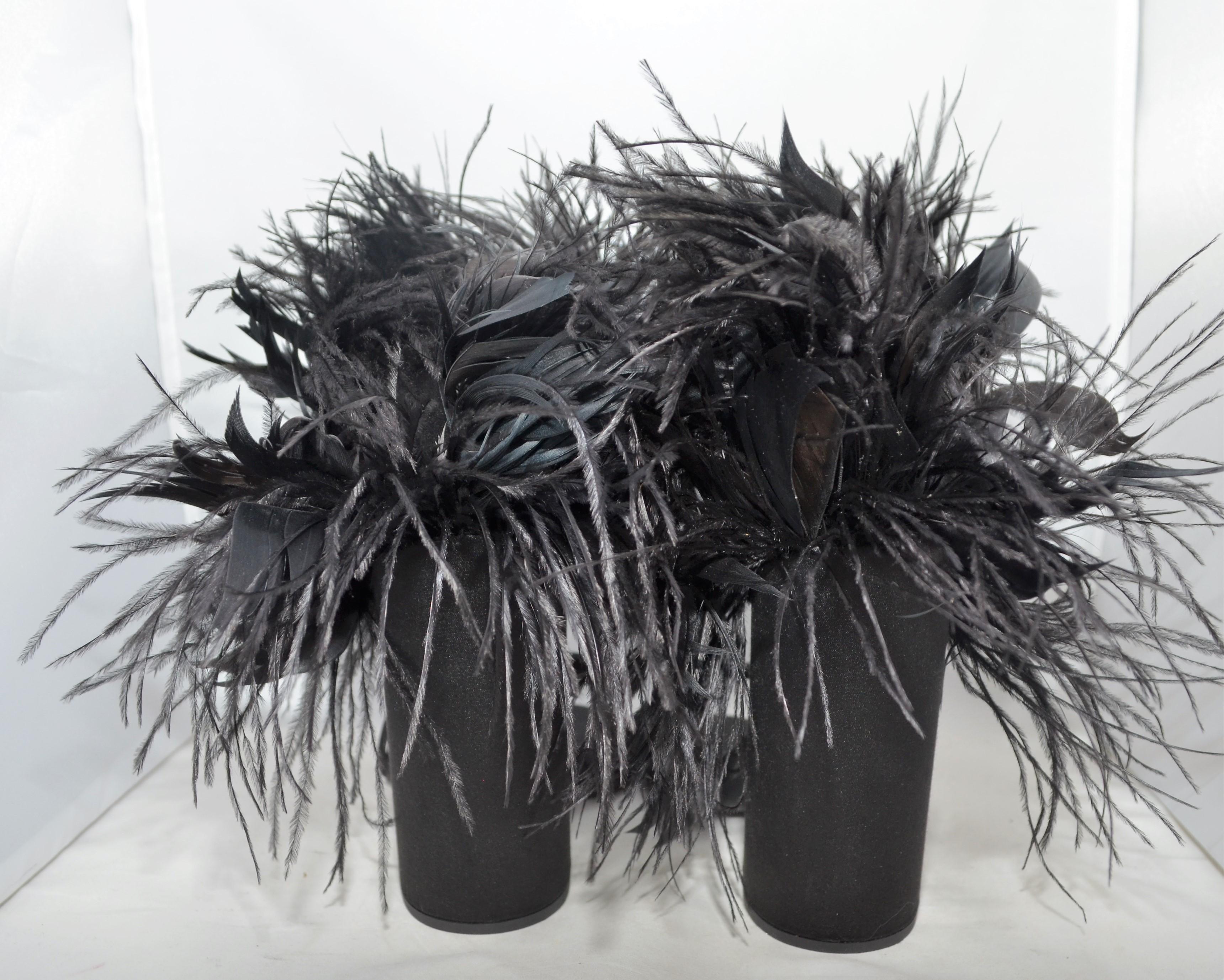 Women's 2017 Prada Feather Block Heel Sandals