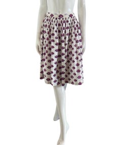 2017 Prada Iconic Lip Print Full Skirt