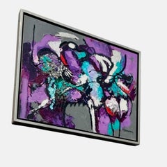 2017 Ricardo Lowenberg Mexican Mixed Media Abstract Painting