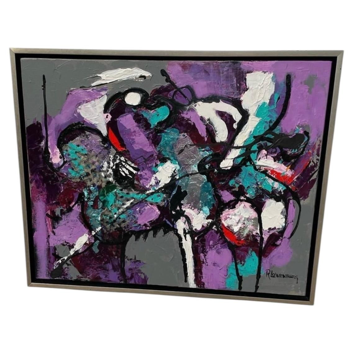 2017 Ricardo Lowenberg Mexican Mixed Media Abstract Painting For Sale