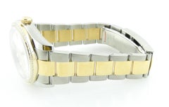 2017 Rolex Men's Datejust Two Tone Watch Diamond Silver Dial Diamond Bezel box