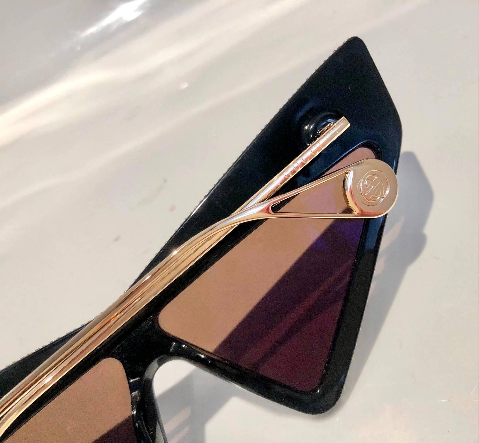 2017 Runway Gucci Hollywood Cat-Eye Oversized Sunglasses GG0430S 1