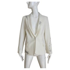 2017 SAINT LAURENT White Fitted Blazer
