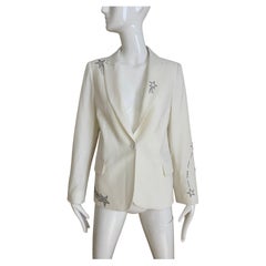 Blazer blanc ajusté SAINT LAURENT 2017 