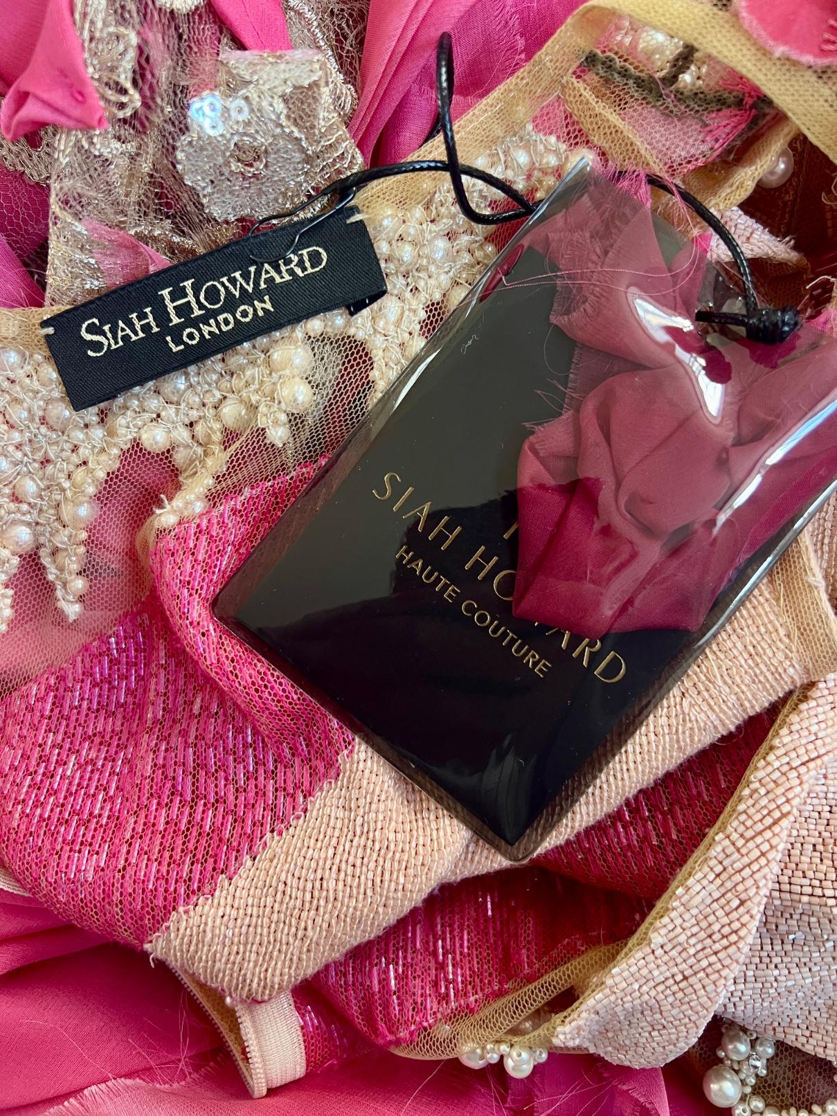 2017 Siah Howard Haute Couture Pink Maxi Dress For Sale 1