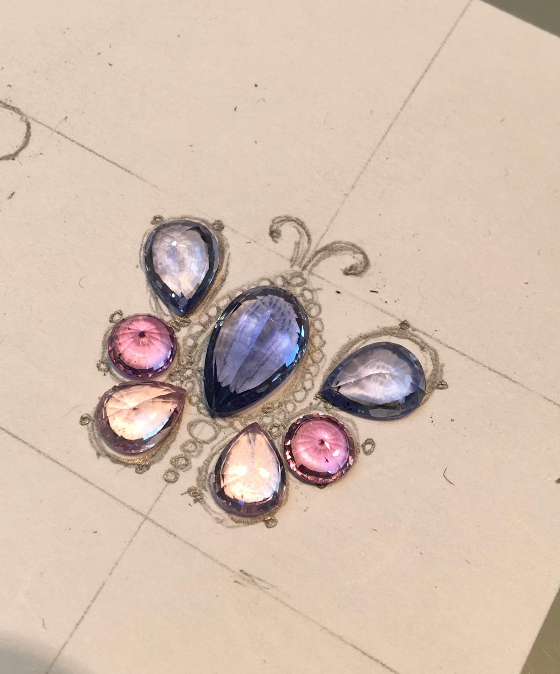 Moderno Bracciale con zaffiro di Ceylon da 20,17 carati in 18 carati. in vendita