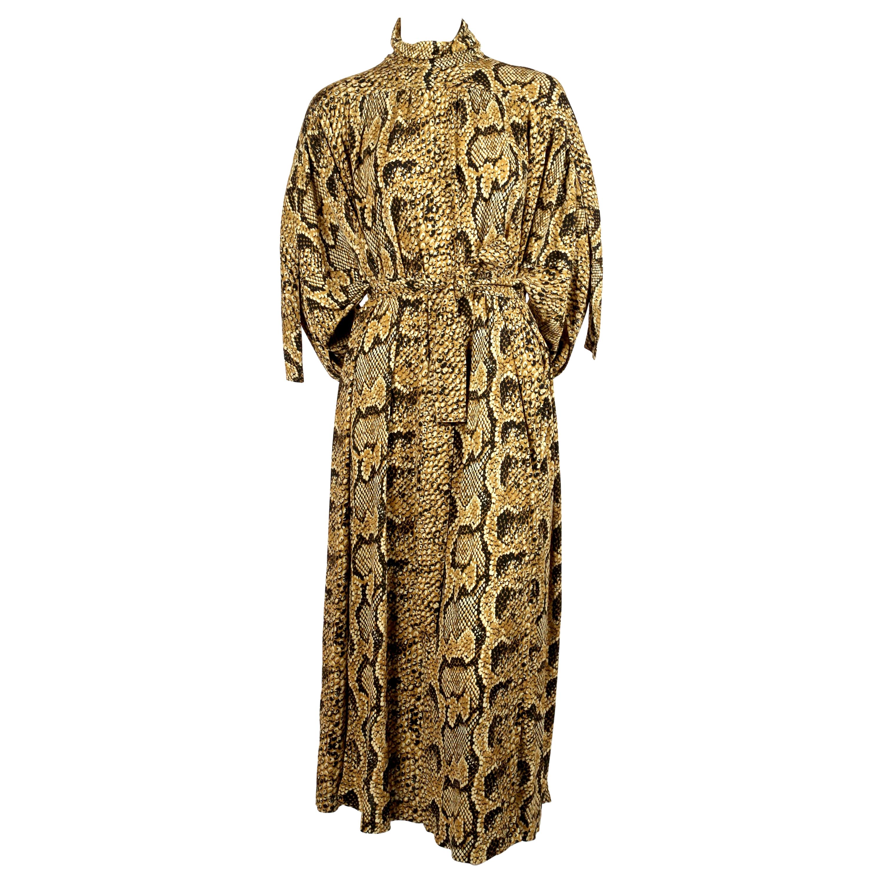 2018 CELINE by PHOEBE PHILO reptile printed oversized dress