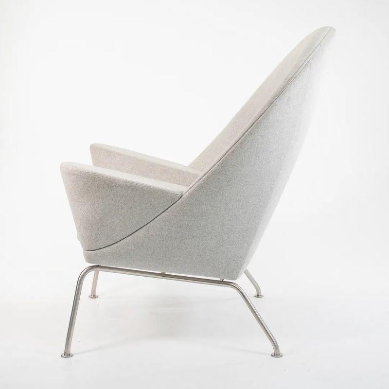 Contemporary 2018 CH468 Oculus Lounge Chair by Hans Wegner for Carl Hansen in Melange Fabric For Sale