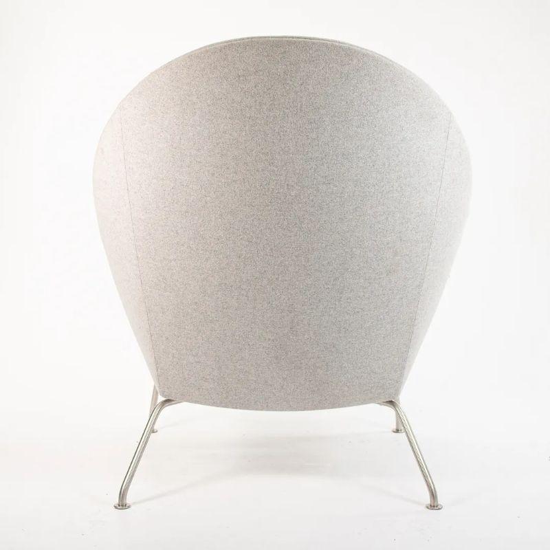2018 CH468 Oculus Lounge Chair by Hans Wegner for Carl Hansen in Melange Fabric For Sale 2