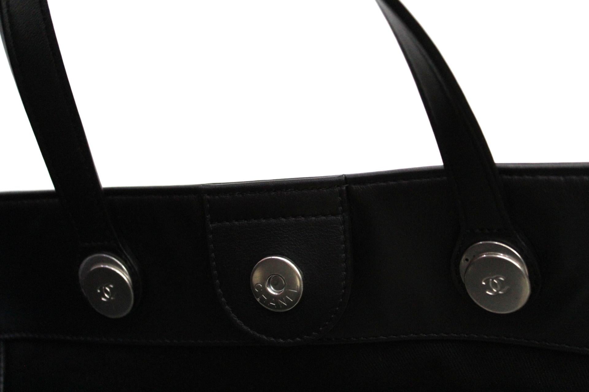 2018 Chanel Black Leather Big Shopping Bag 1