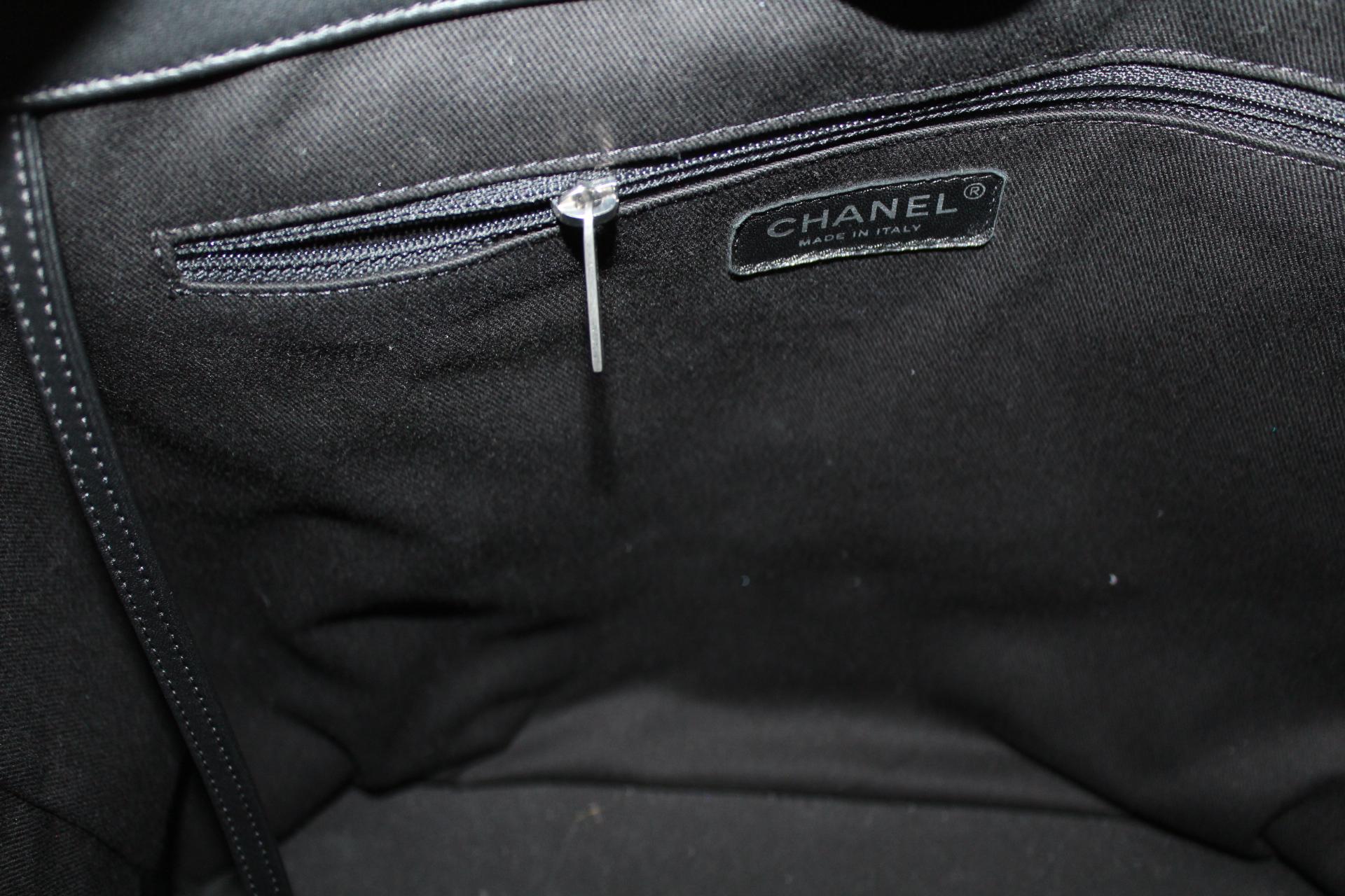 2018 Chanel Black Leather Big Shopping Bag 4