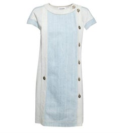 2018 CHANEL BLUE DENIM DRESS Taglia FR 36 - S
