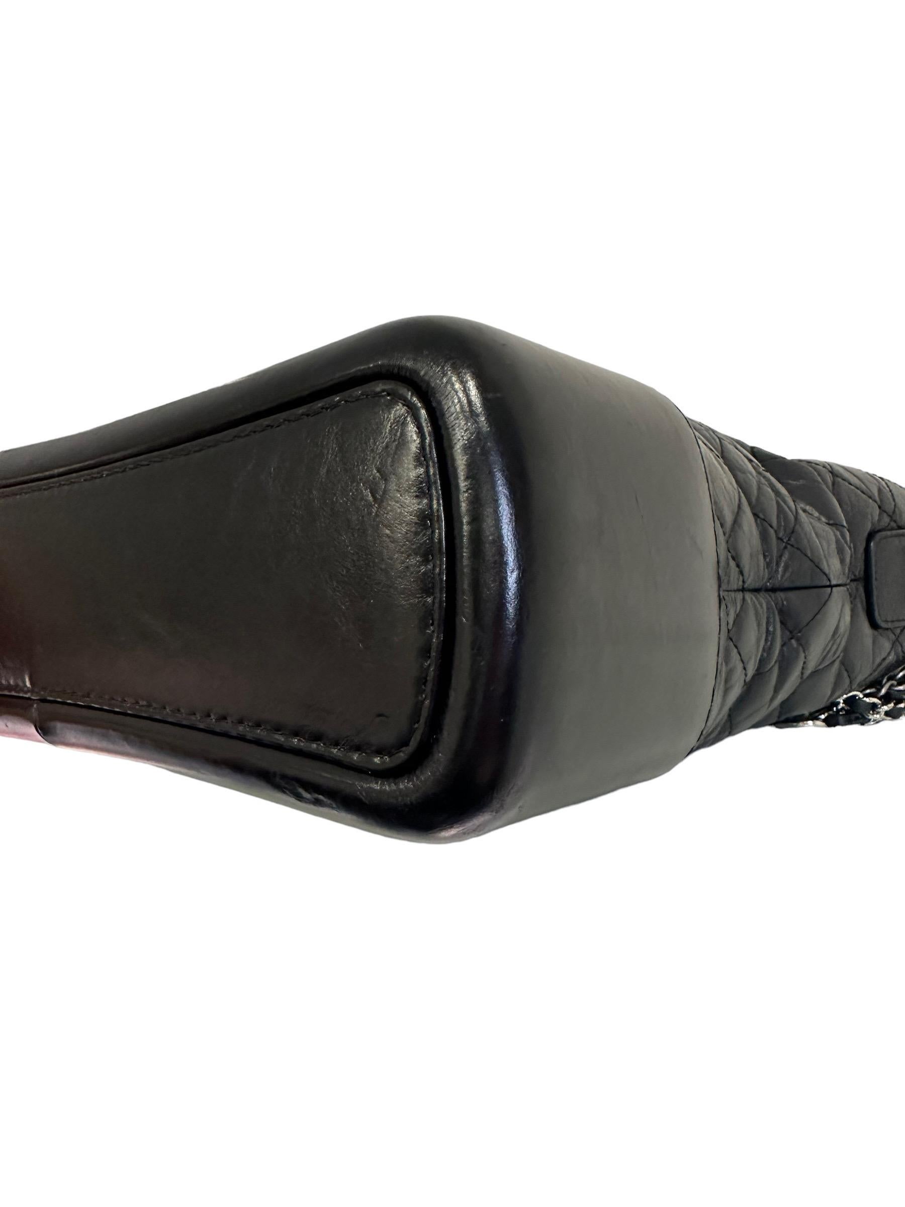 2018 Chanel Gabrielle Maxi Black Leather Top Shoulder Bag For Sale 9