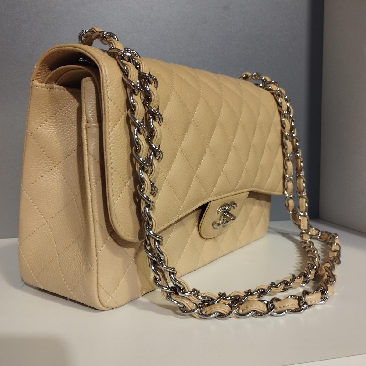 Beige 2018 Chanel Timeless Jumbo Bag For Sale