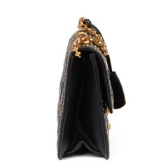2018 Christian Dior Black Studded Lambskin Dioraddict Flap Bag