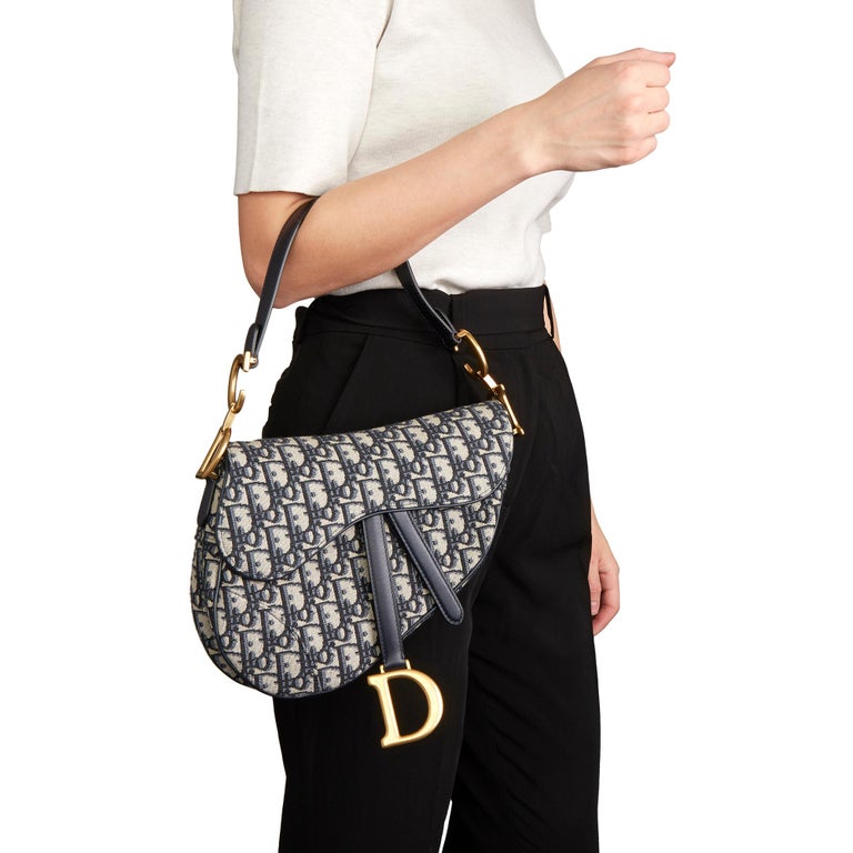 Christian Dior 2018 Medium Saddle Bag w/ Tags - Blue Shoulder Bags, Handbags  - CHR116334