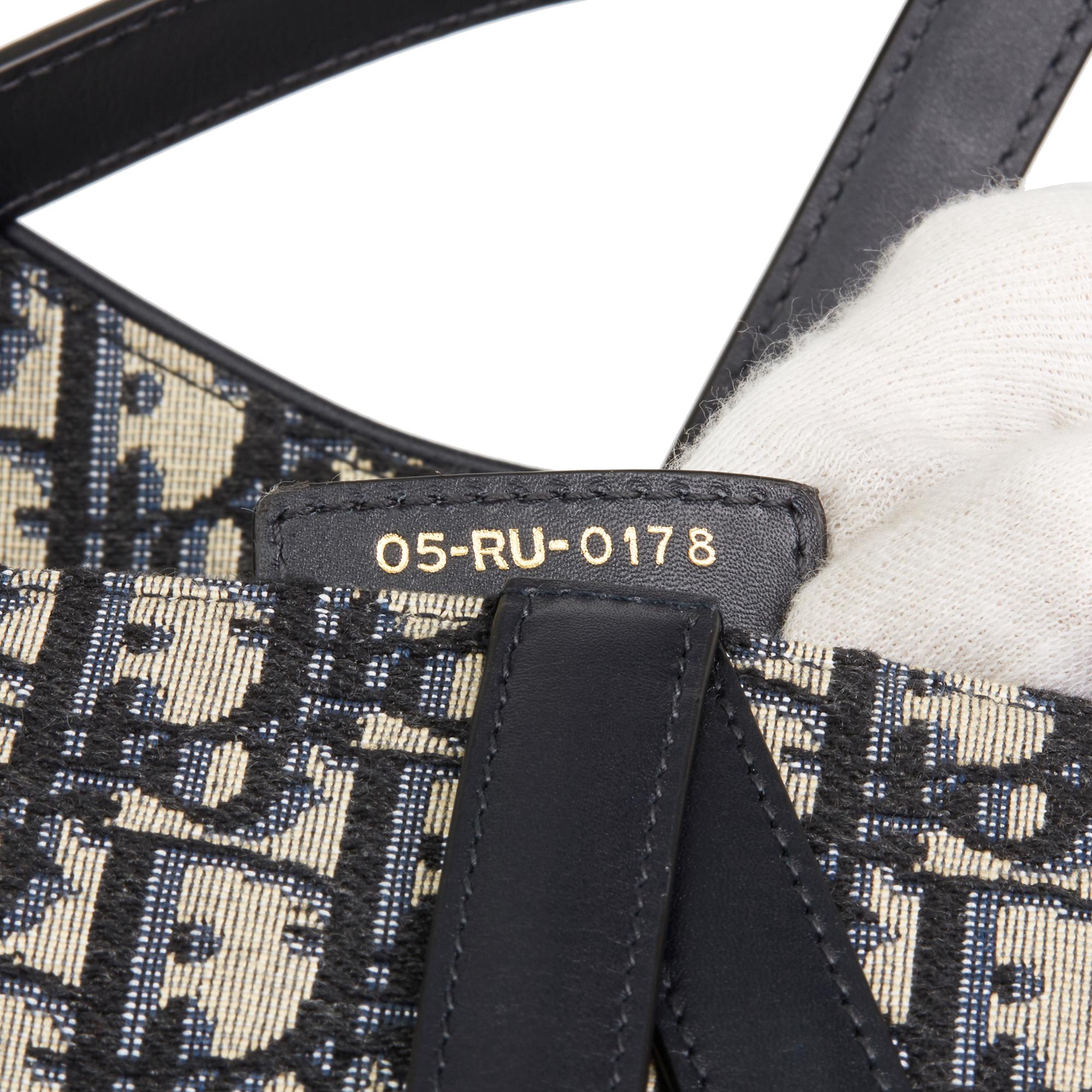2018 Christian Dior Blue Oblique Monogram Canvas Saddle Bag  1