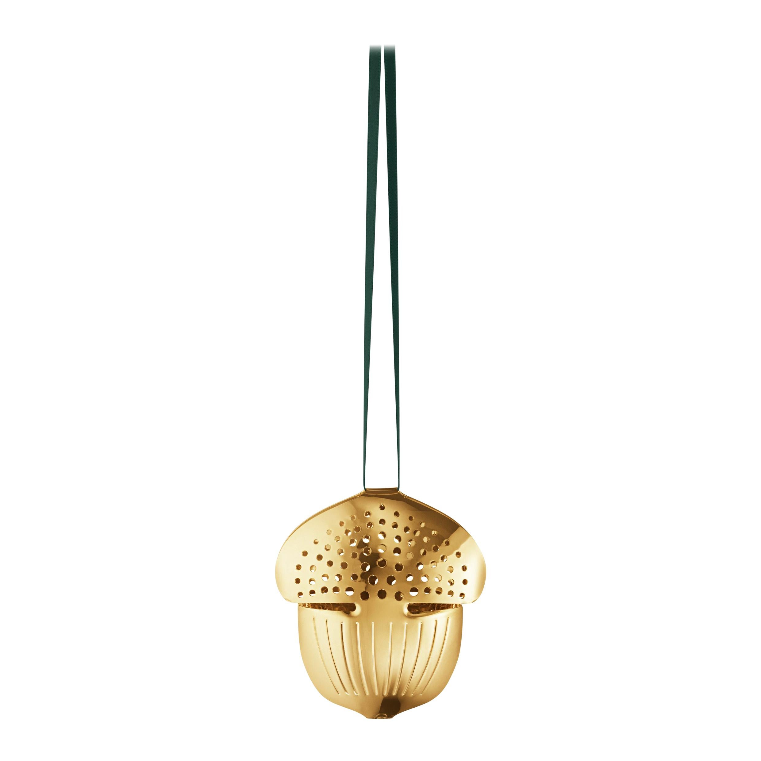 2018 Christmas Acorn Ornament in Gold by Georg Jensen