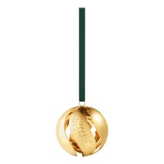 2018 Christmas Ball Ornament in Gold by Georg Jensen