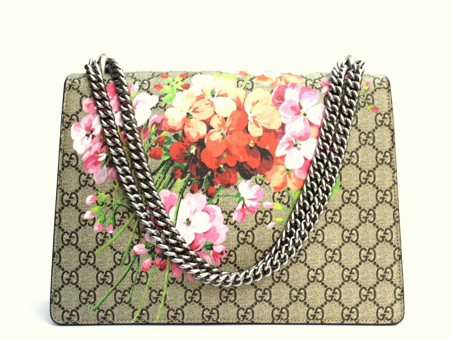 Brown 2018 Gucci Dyonisus Blooms Bag