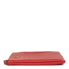2018 Gucci Red Calfskin Leather 'Blind For Love' Pouch