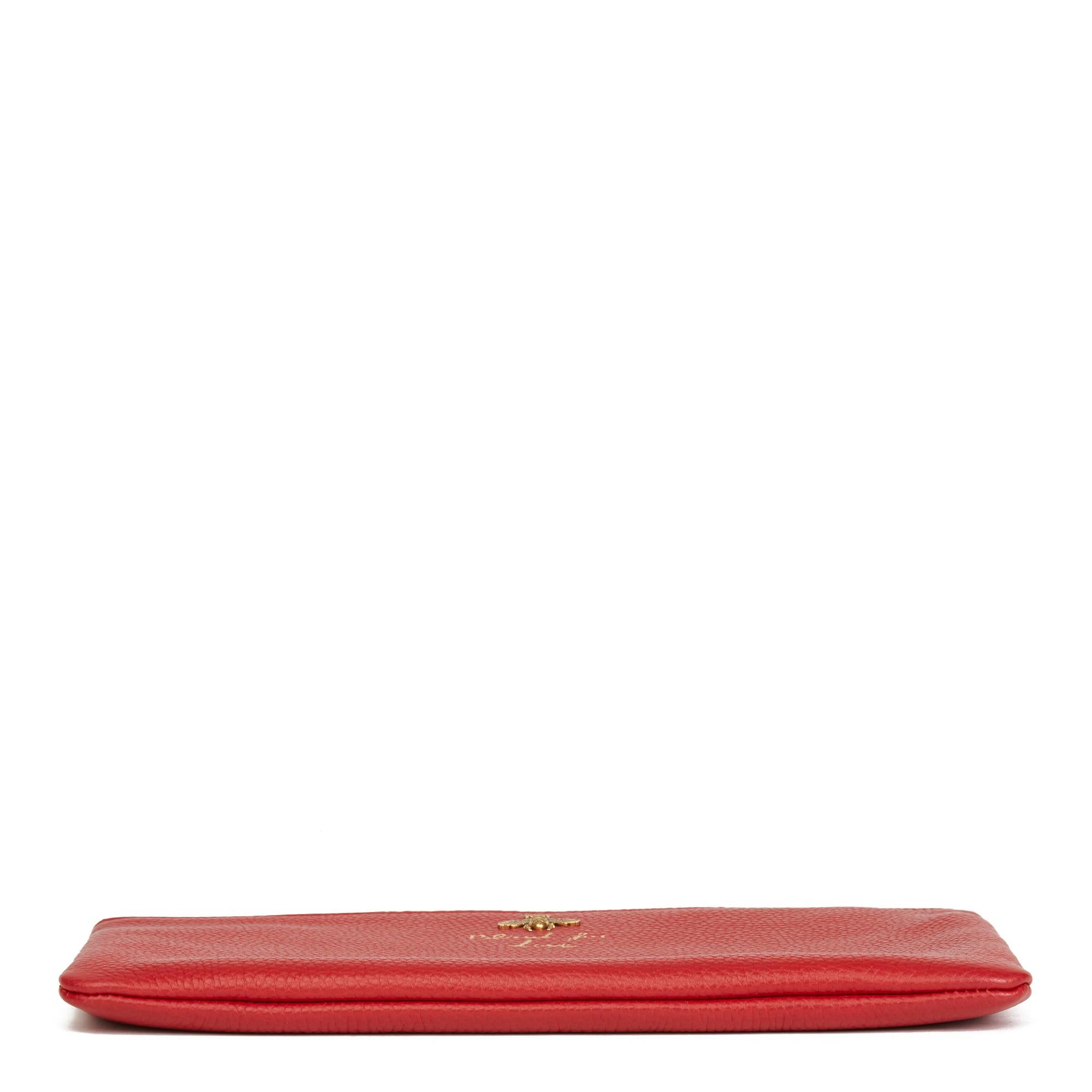  2018 Gucci - Pochette 'Blind For Love' en cuir de veau rouge Pour femmes 