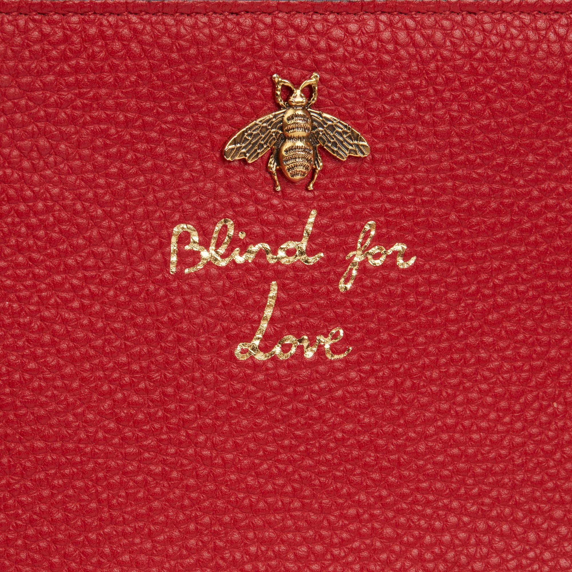 2018 Gucci - Pochette 'Blind For Love' en cuir de veau rouge 1
