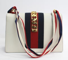 2018 Gucci White Leather Sylvie Bag