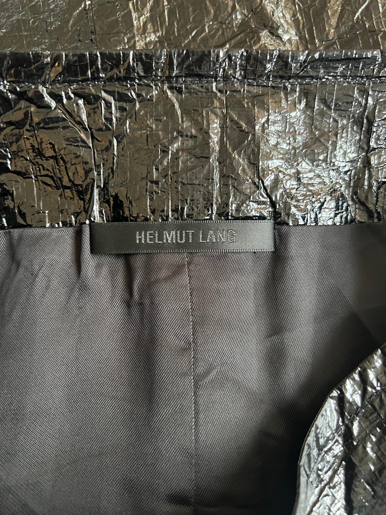 De las mujeres 2018 Helmut Lang Falda Envolvente Textura Polietileno Mylar en venta