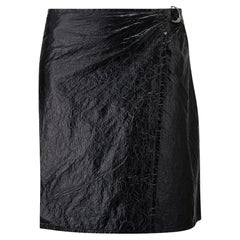 2018 Helmut Lang Mylar Polyethylen Strukturierter Wickelrock