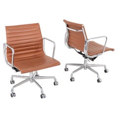 2018 Herman Miller Eames Aluminum Group Management Desk Chair, Leather (7x)
